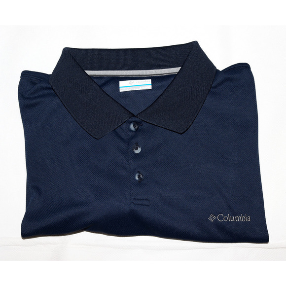 Columbia Omni-Shade PFG Men's Short Sleeve Polo‎ Blue Shirt Size 2XL - Picture 4 of 6